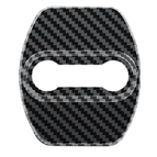 Carbon Fibre Look / Front Only (2 Pieces) / No Logo - Plain