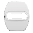 Silver / Front Only (2 Pieces) / No Logo - Plain