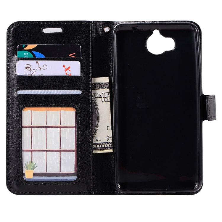 For Huawei  Y5 (2017) Crazy Horse Texture Horizontal Flip Leather Case with Holder & Card Slots & Wallet & Photo Frame