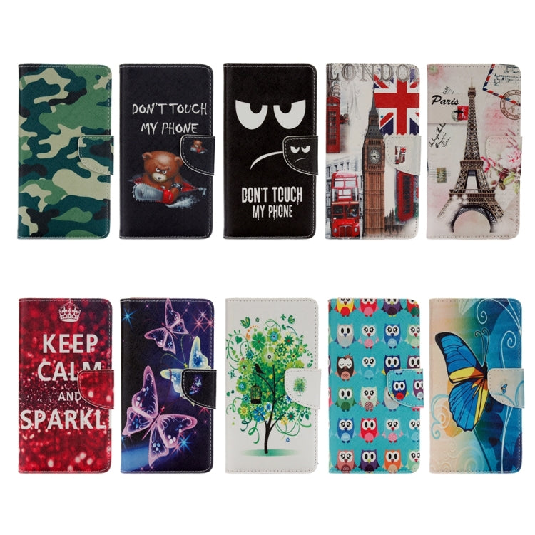 For Huawei  P8 Lite (2017) & Honor 8 Lite Green Tree in Bloom Pattern Horizontal Flip Leather Case with Holder & Card Slots & Wallet