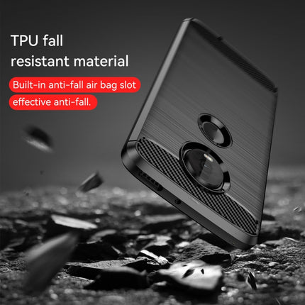 Brushed Texture Carbon Fiber TPU Case for Motorola Moto Z4 Play