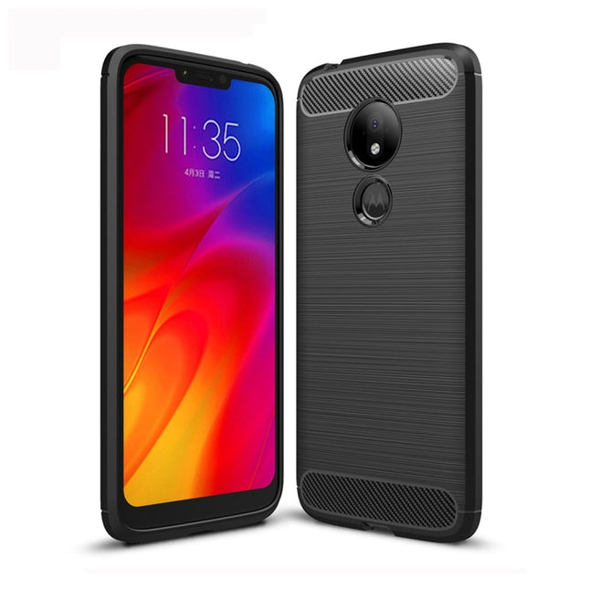 Brushed Texture Carbon Fiber TPU Case for Motorola Moto G7 Power EU Version