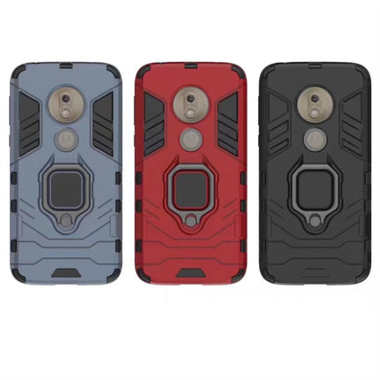 PC + TPU Shockproof Protective Case for Motorola Moto G7 Play, with Magnetic Ring Holder