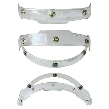 Soman Motorcycle Bubble Visor Open Face Helmet Visor Helmet Windshield Shield with Transparent Frame