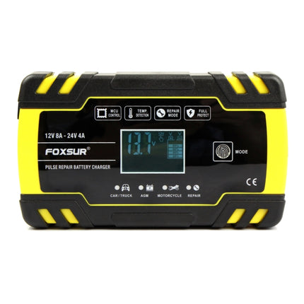 FOXSUR 12V-24V Car Motorcycle Truck Repair Battery Charger AGM Charger, EU Plug, US Plug, EU Plug, UK Plug