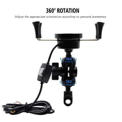 CS-878A1 Multi-function Motorcycle Wireless Wired Aluminum Alloy Mobile Phone Holder Charger