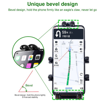 U-shaped Bolt Ball-Head Motorcycle Handlebar Multi-function Eight-jaw Aluminum Phone Navigation Holder Bracket with Anti-theft Knobs, U-shaped Bolt+Anti-theft Knobs