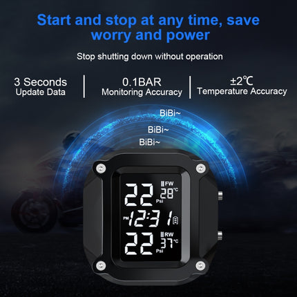 M6 Anti-vibration Motorcycles Tire Pressure Monitor with Anti-theft Screw Holder, M6 Anti-vibration