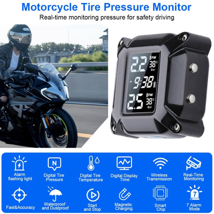 M6 Anti-vibration Motorcycles Tire Pressure Monitor with Anti-theft Screw Holder, M6 Anti-vibration