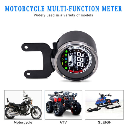 Universal Motorcycle Modified Multi-functional LED Digital Meter Indicator Light Tachometer Odometer Speedometer Oil Meter
