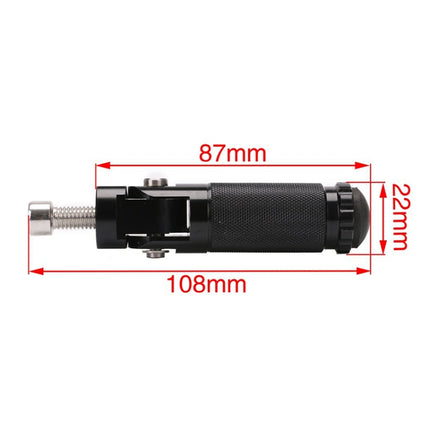 Speedpark 1 Pair Universal Folding Footrests Footpegs Foot Rests Pegs Rear Pedals Set 8mm Install Bolts