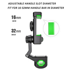 Motorcycle Spherical Compass Phone Holder, Rearview Mirror without Light