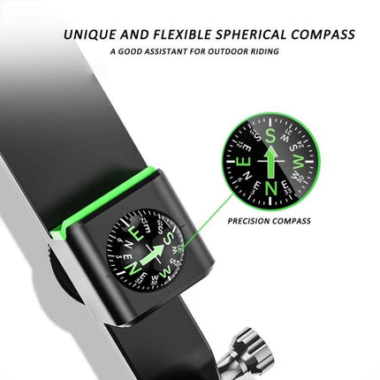 Motorcycle Spherical Compass Phone Holder, Rearview Mirror without Light