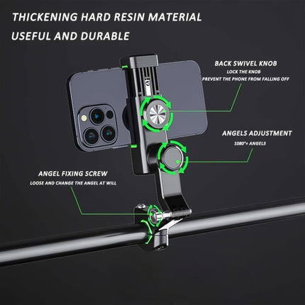 Motorcycle Spherical Compass Phone Holder, Rearview Mirror without Light