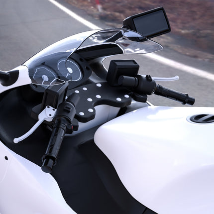 WUPP CS-990A1 Motorcycle Modified Intelligent Electric Heating Hand Cover Heated Grip Handlebar with Five Gear Temperature Control & Five Colors Indicator, CS-990A1