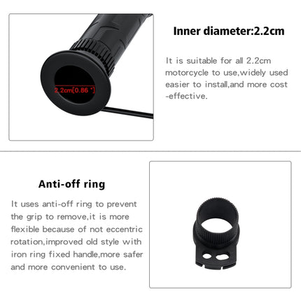 WUPP CS-990A1 Motorcycle Modified Intelligent Electric Heating Hand Cover Heated Grip Handlebar with Five Gear Temperature Control & Five Colors Indicator, CS-990A1