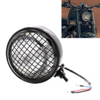 Black Shell Headlight Retro Lamp / White