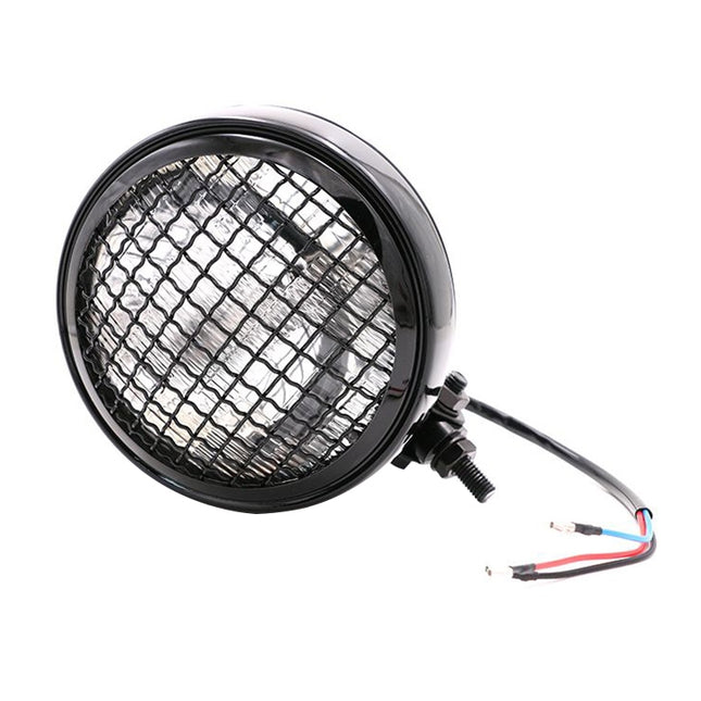 Motorcycle Black Shell Harley Headlight Retro Lamp LED Light Modification Accessories, Black Shell Headlight Retro Lamp