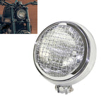Silver Shell Headlight Retro Lamp / White