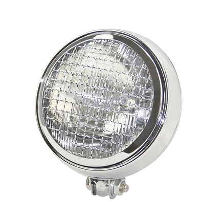 Motorcycle Silver Shell Harley Headlight Retro Lamp LED Light Modification Accessories, Silver Shell Headlight Retro Lamp