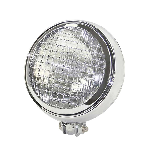 Motorcycle Silver Shell Harley Headlight Retro Lamp LED Light Modification Accessories, Silver Shell Headlight Retro Lamp