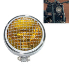 Silver Shell Headlight Retro Lamp / Yellow