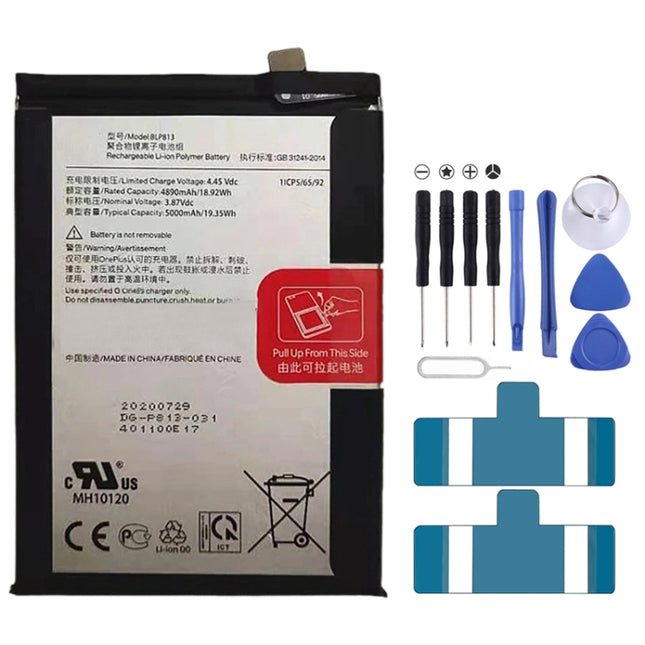 BLP813 5000mAh for OnePlus Nord N100 Li-Polymer Battery, For OnePlus Nord N100