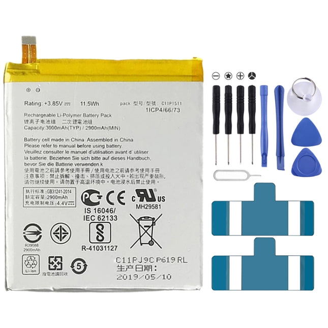 2900mAh C11P1511 for Asus ZenFone 3 ZE552KL Li-Polymer Battery, For Asus ZenFone 3 ZE552KL