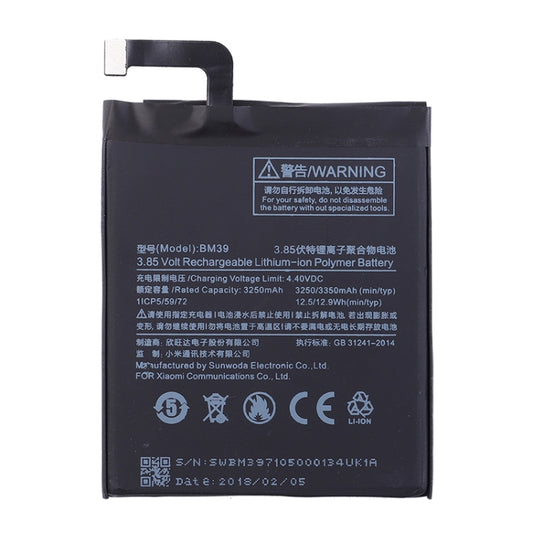 BM39 3250mAh for Xiaomi Mi 6 Li-Polymer Battery, For Xiaomi Mi 6