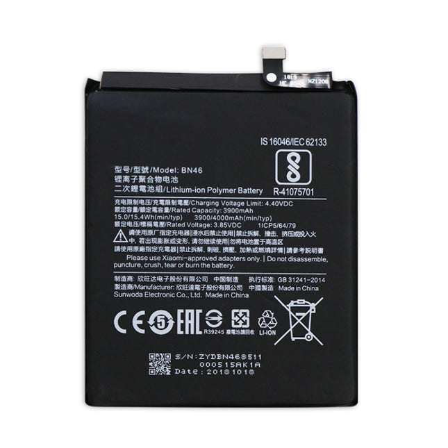 BN46 3900mAh Li-Polymer Battery for Xiaomi Redmi 7 / Redmi Note 6 / Redmi Note 8 / Redmi Note 8T, For Xiaomi Redmi 7