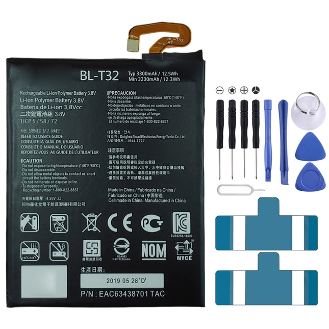 BL-T32 Li-ion Polymer Battery for LG G6 G600L G600S H870 H871 H872 H873 LS993 US997 VS988, For LG G6