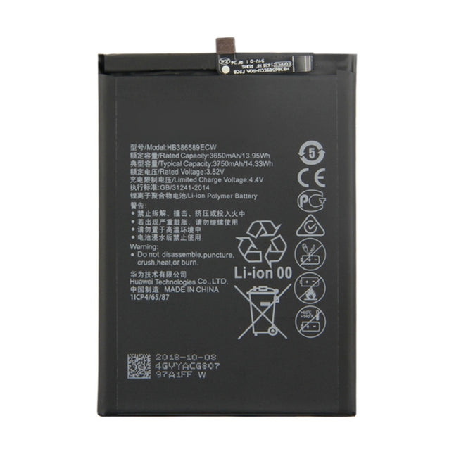 HB386589ECW Li-ion Polymer Battery for Huawei Honor 8X / P10 Plus / Mate20 Lite / Nova 3 / Honor Play / Nova 4, For Honor 8X