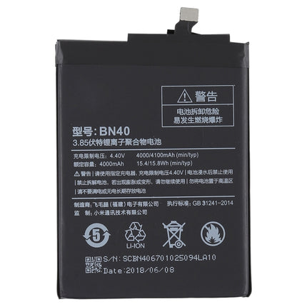 4000mAh BN40 for Xiaomi Redmi 4 Prime Li-Polymer Battery, For Redmi 4 Prime