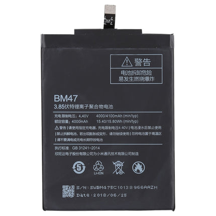 4000mAh BM47 for Xiaomi Redmi 3 Li-Polymer Battery, For Redmi 3