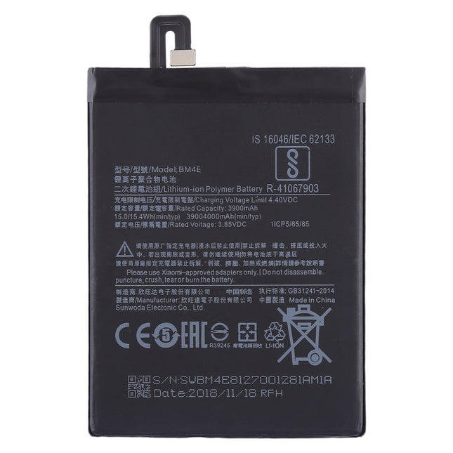 BM4E 3900mAh for Xiaomi Pocophone F1 Li-Polymer Battery, Pocophone F1