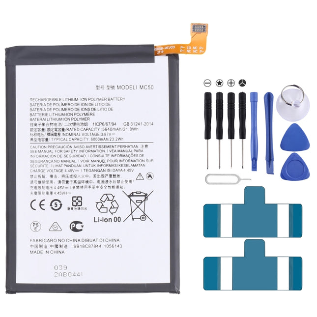 For Motorola Moto G9 Power XT2091-3/XT2091-4 6000mAh Replacement Li-Polymer Battery MC50, For Motorola Moto G9 Power