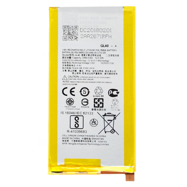 3300mAh Li-Polymer Battery GL40 for Motorola Moto Z Play / XT1635 / XT1635-01 / XT1635-02 / XT1635-03, For Moto Z Play
