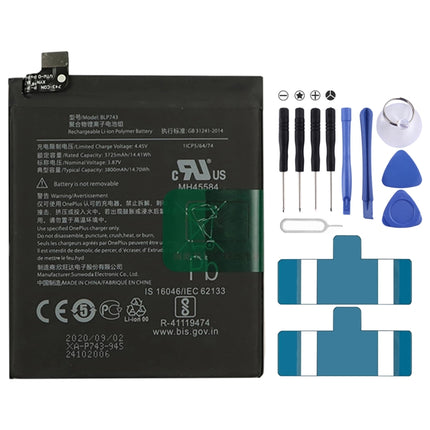 3800mAh BLP743 for OnePlus 7T Li-ion Polymer Battery, For OnePlus 7T