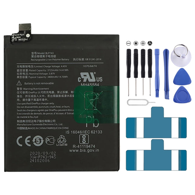 3800mAh BLP743 for OnePlus 7T Li-ion Polymer Battery, For OnePlus 7T
