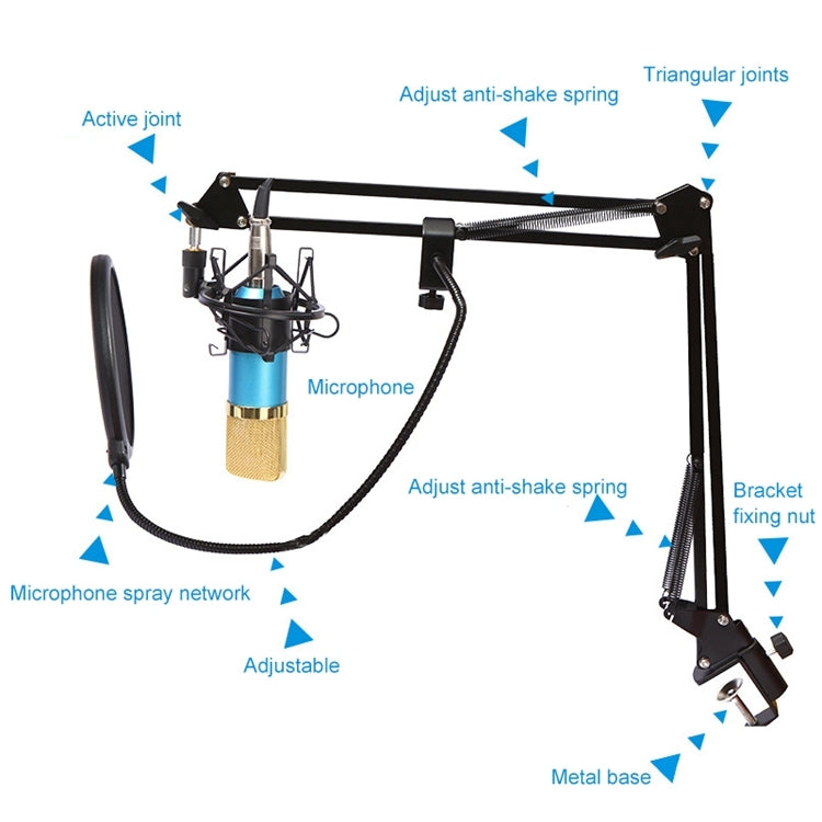 BM-800 Network K-Song Dedicated High-end Metal Shock Mount Microphone Set