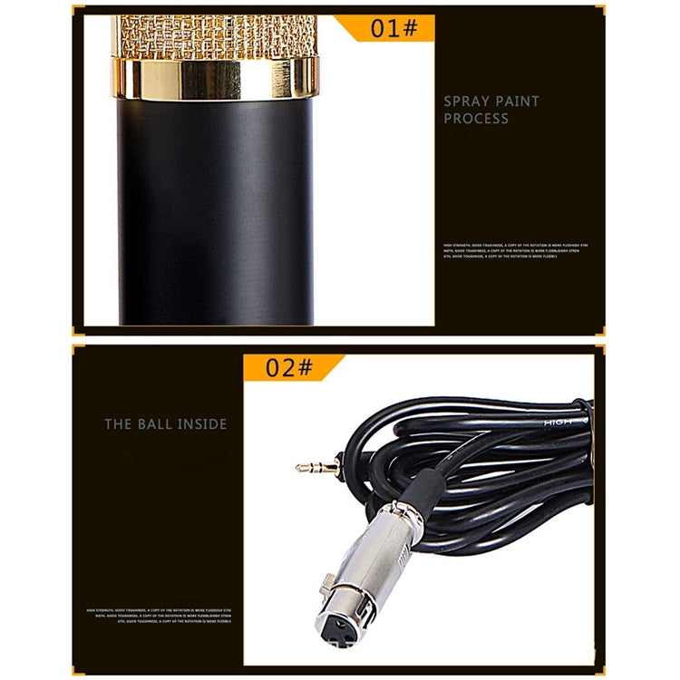 BM-800 Network K-Song Dedicated High-end Metal Shock Mount Microphone Set