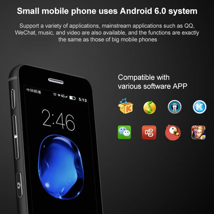2,45 pulgadas, Android 5.1 MTK6580 de cuatro núcleos, compatible con Bluetooth/WiFi, red: 3G, 1 GB+8 GB+32 GB TF