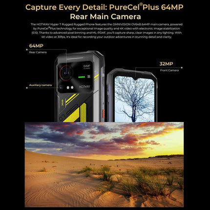 HOTWAV Hyper 7 Rugged Phone, 8GB+256GB, 10800mAh, 6.6 inch Android 14 MediaTek Dimensity 7050 5G, Network: 5G, OTG, NFC
