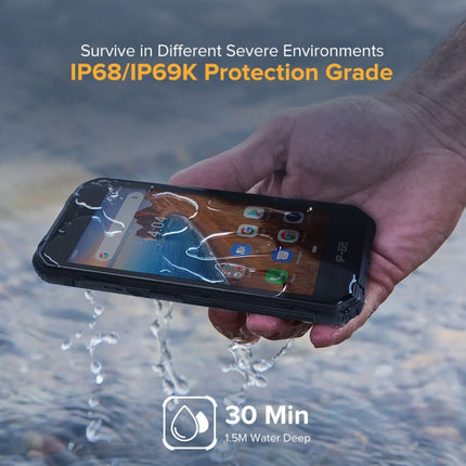 IP68/IP69K Waterproof Dustproof Shockproof, Face Identification, 4000mAh Battery, 5.0 inch Android 9.0 MTK6580A/W Quad Core up to 1.3GHz, Network: 3G, Armor X6 2GB+16GB