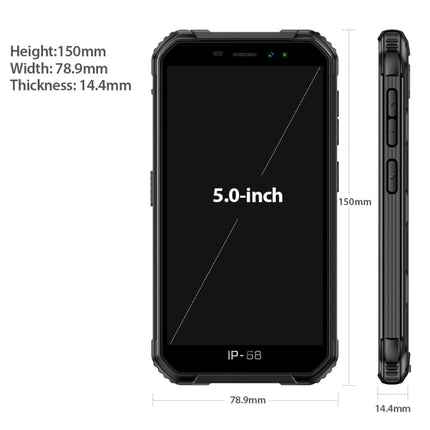 IP68/IP69K Waterproof Dustproof Shockproof, Face Identification, 4000mAh Battery, 5.0 inch Android 9.0 MTK6580A/W Quad Core up to 1.3GHz, Network: 3G, Armor X6 2GB+16GB
