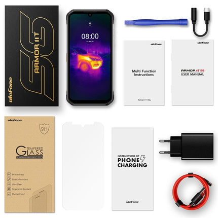 Quad Back Cameras, IP68/IP69K Waterproof Dustproof Shockproof, Face ID & Fingerprint Identification, 5200mAh Battery, 6.1 inch Android 11 MTK MT6873 Dimensity 800 Octa Core up to 2.0GHz, Network: 5G, OTG, NFC