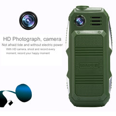 Waterproof Shockproof Dustproof, 3800mAh Battery, 1.8 inch, 21 Keys, LED Flashlight, FM, Dual SIM