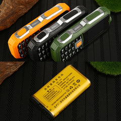 Waterproof Shockproof Dustproof, 3800mAh Battery, 1.8 inch, 21 Keys, LED Flashlight, FM, Dual SIM