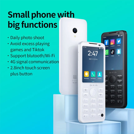 2,8 pulgadas, Android 11 MTK6761 Quad-core hasta 2,0 GHz, 21 teclas, Red: 4G, 3 GB + 32 GB