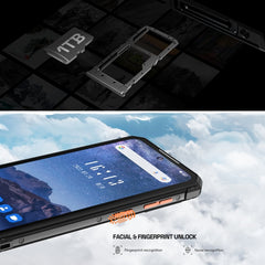 IP68/IP69K Waterproof Dustproof Shockproof, Dual Back Cameras, Side Fingerprint Identification, 6.5 inch Android 12 MediaTek Helio G37 MTK6765 Octa Core up to 2.3GHz, Network: 4G, NFC, OTG